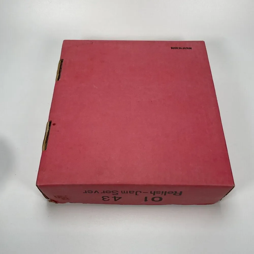 Vintage Oneida Custom Stainless 18/8 Condiment Relish 3 Bowl Server Original Box